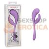 Elle estimulador de punto G con vibrador de clitoris de silicona liquida